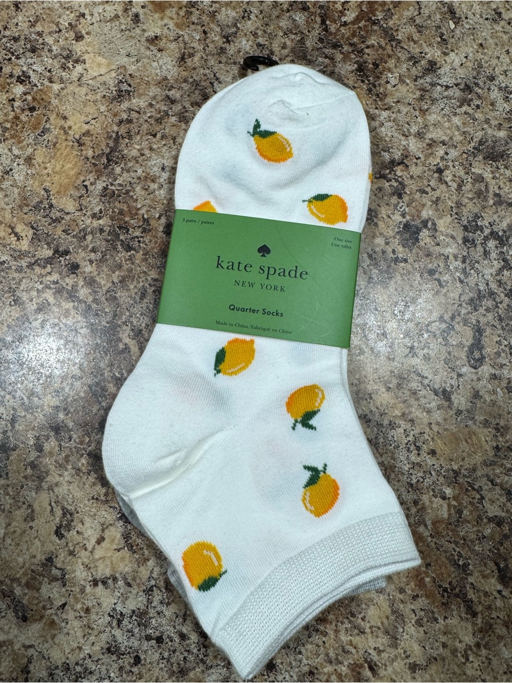 kate spade White Quarter Socks 3 Pack NEW